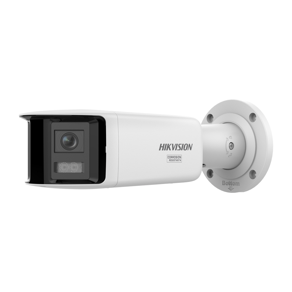 HIKVISION DS-2CD2T127G3P-LIS2UY/SL(180°) - Hikvision cámara IP Bullet gama PRO 180º - Resolución 12 Mpx | Lente 2.8 mm - Alarmas | Micrófono dual | Luz híbrida hasta 40m - ColorVu3.0: imagen a color HikAI-ISP F1.0 1/1.8" - AcuSense3.0 | Sirena y flas