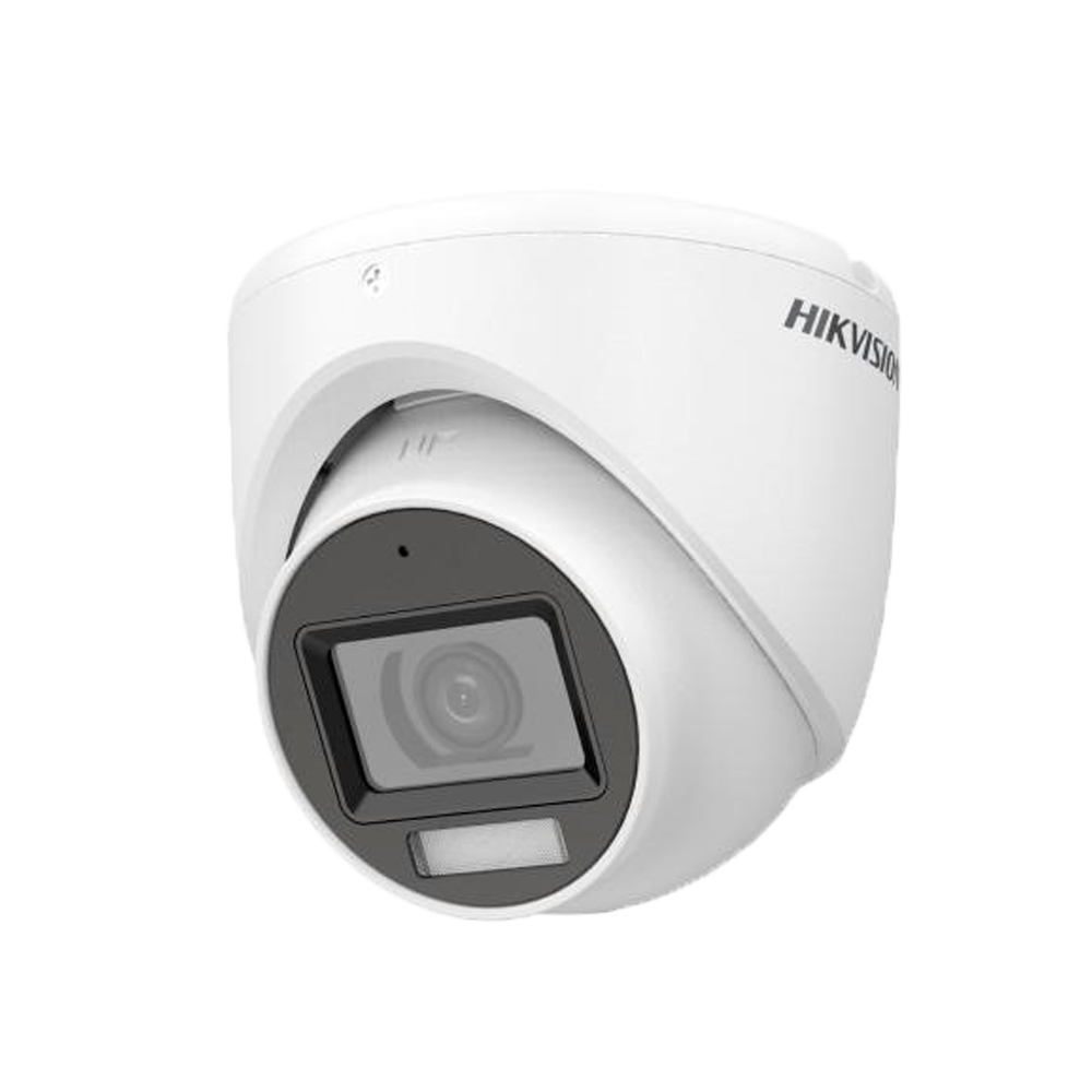 HIKVISION DS-2CE76K0T-LMFS(2.8mm) - Hikvision - Cámara Domo 4en1 Gama Value - Resolución 3K (2960x1665) - Lente 2.8 mm | Impermeable IP67 - Dual Light: Smart IR 30 m y luz blanca 20 m - Audio sobre cable coaxial | Micrófono integrado