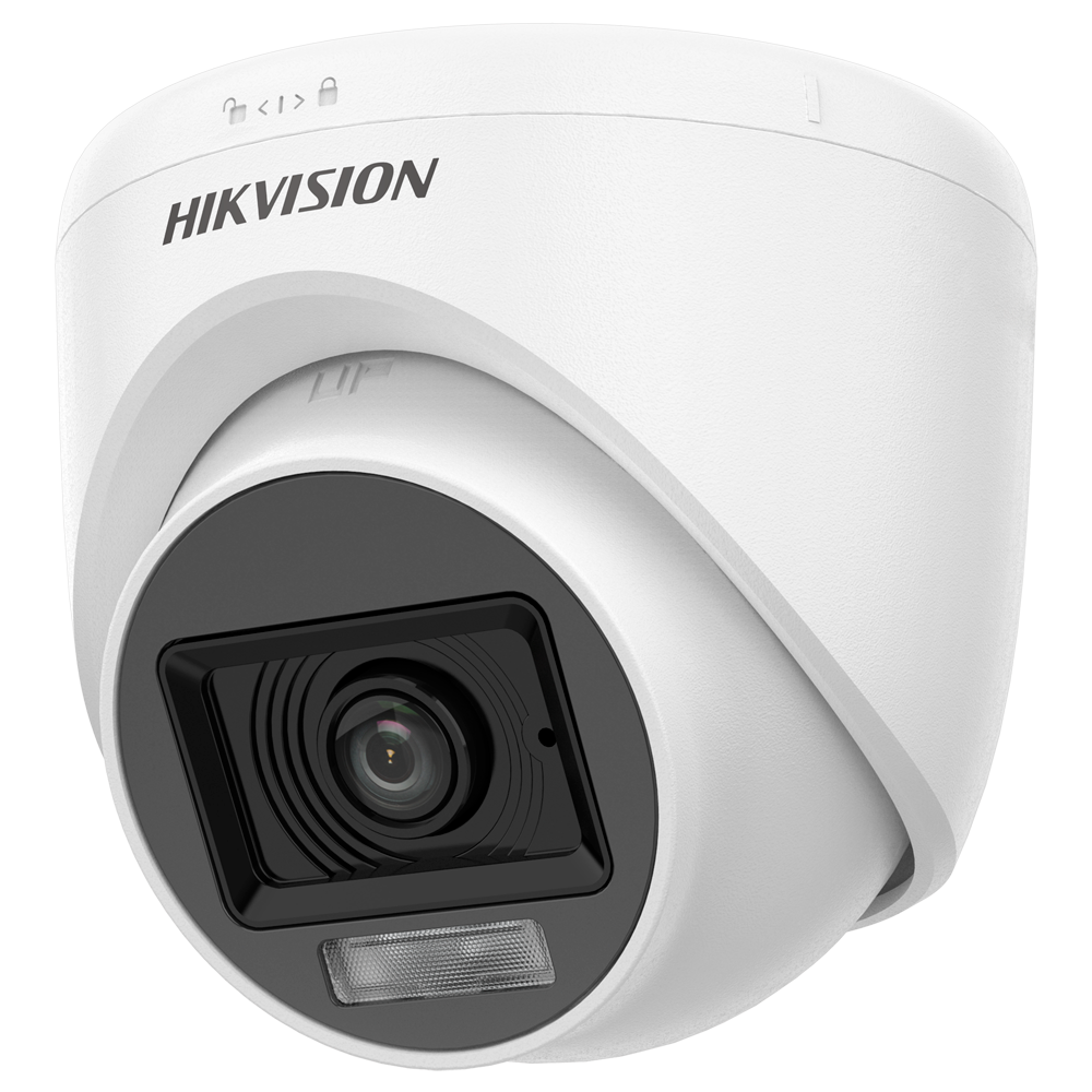 HIKVISION DS-2CE76K0T-LPFS(2.8mm) - Hikvision - Cámara Domo 4en1 Gama Value - 3K (2960x1665) CMOS - Lente 2.8 mm | Apto para interior - Dual light: Smart IR 20 m, luz blanca 20 m - Audio sobre cable coaxial | Micrófono integrado