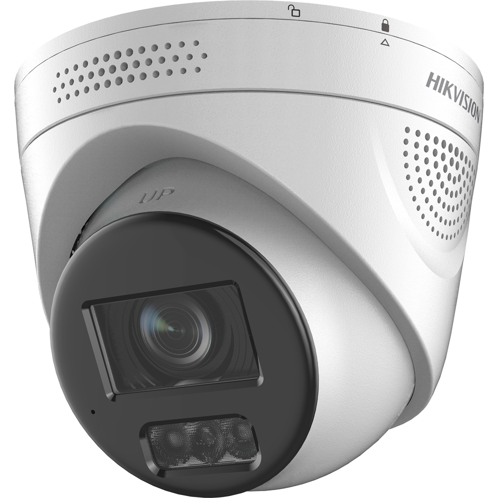 HIKVISION DS-2CE79K0T-LXTSZ - Cámara Turret HDTVI Gama Value - Lente 2.7~13.5 mm | Resolución 5 Mpx (2960x1664) - IR y luz blanca alcance 60 m - Audio bidireccional (micrófono y altavoz) - Sirena y flash policial disuasorios - Grado de protección IP67