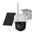 HIKVISION DS-2CFSP4/4G(2.8mm) - Cámara PTZ IP 4G con panel solar VALUE - Resolución 4 Mpx (2560x1440) - Lente fija 2.8 mm | Luz híbrida 30 m - Incluye panel fotovoltaico para uso autónomo 8 W - Baterías de litio 9000 mAh | Modo AOV - MicroSD | IP66 | Dete