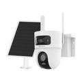 HIKVISION DS-2CFSP8-D/4G-SIM(2.8+4mm) - Cámara PTZ IP 4G con panel solar VALUE - Resolución 4 Mpx (2560x1440) - Lente dual 2.8+4 mm | Luz híbrida 30 m - Incluye panel fotovoltaico para uso autónomo 8 W - Batería de litio 9000 mAh | AOV | SIM integrada - M