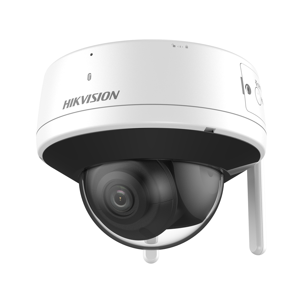 HIKVISION DS-2CV1123G2-IDWF(2.8mm)(B) - Cámara Domo IP Hikvision - Gama Wi-Fi - 2 MP | Lente 2.8 mm | MicroSD 512 GB - EXIR 2.0 | IR 30 m | DWDR | 2 antenas | H.265 - WEB, Software CMS, Smartphone y NVR - IP66 | Micrófono y Altavoz integrados