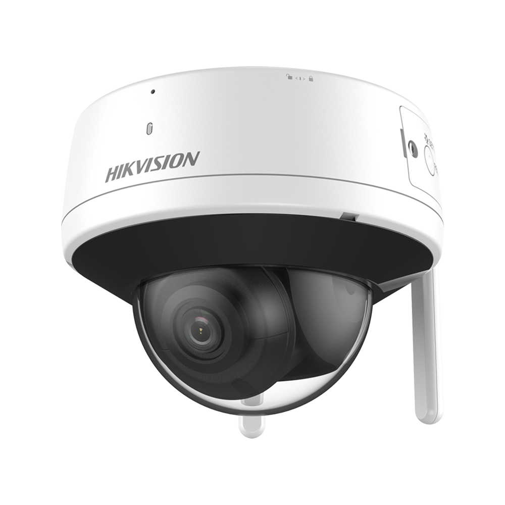 HIKVISION DS-2CV1143G2-IDWF(2.8mm)(B) - Cámara Domo IP Hikvision - Gama Wi-Fi - 4 MP | Lente 2.8 mm | MicroSD 512 GB - EXIR 2.0 | IR 30 m | DWDR | 2 antenas | H.265 - WEB, Software CMS, Smartphone y NVR - IP66 | Micrófono y Altavoz integrados