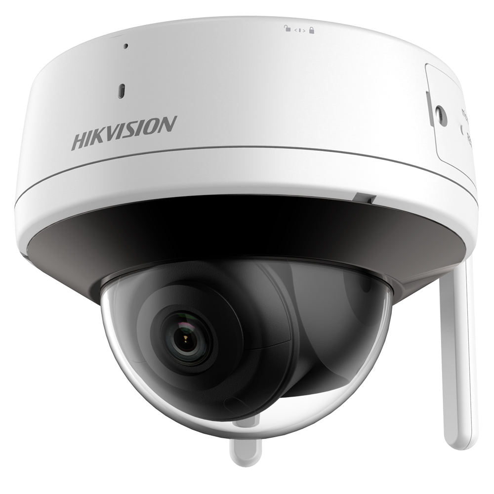HIKVISION DS-2CV2141G2-IDW(2.8mm)(W) - Cámara Domo IP WiFi Hikvision gama Value - Resolución 4 Mpx - Lente 2.8 mm - IR alcance 30 m | WDR 120 dB - Micrófono y Altavoz integrados | IP66 | MicroSD - Wi-Fi IEEE802.11b/g/n | 2 antenas