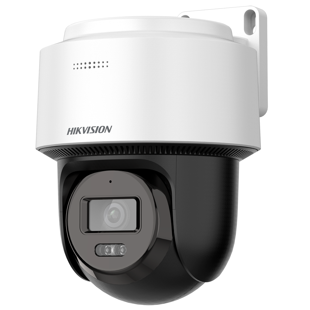 HIKVISION DS-2DE2C400MWG-E(2.8mm) - Domo Motorizado IP PT Hikvision gama VALUE - Resolución 4 Mpx (2560x1440) - Luz híbrida alcance 30 m - Micrófono y altavoz integrados - Detección de movimiento 2.0 - IP66 | MicroSD | PoE | Tamaño reducido