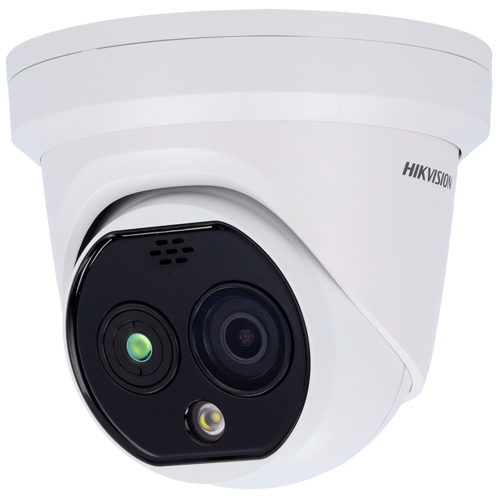 HIKVISION DS-2TD1228T-2/QA(B) - Cámara térmica Dual IP Hikvision Gama PRO - Sensor térmico 256x192 VOx | Lente 2.1 mm - Sensor óptico 1/2.7” 4 Mpx | Lente 2.2 mm - PoE | IP67 | Audio | Alarm - IR 15 m | Luz blanca 30 m | Alarma audible - Rango medición te