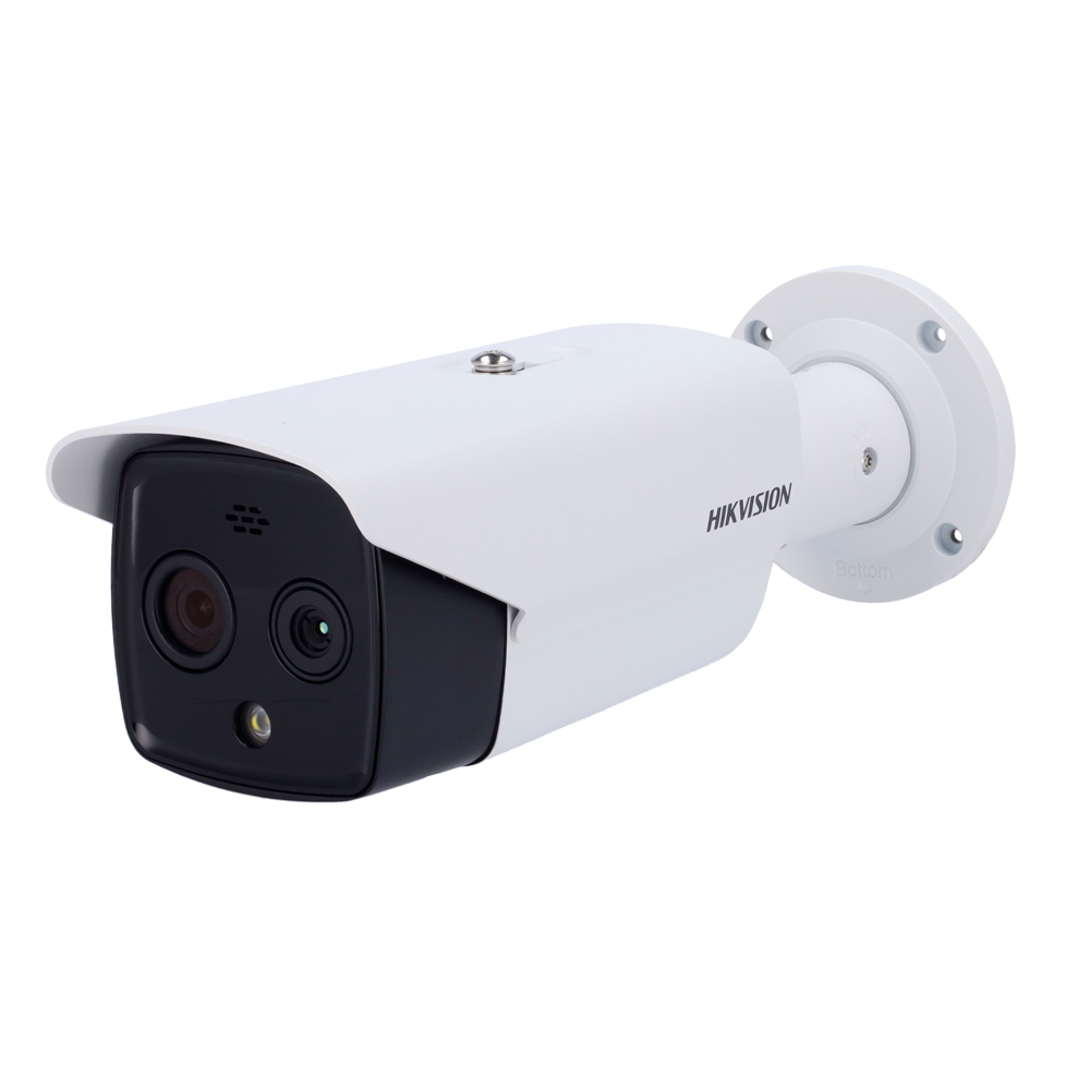 HIKVISION DS-2TD2617-6/QA - Cámara térmica Dual IP Hikvision Gama PRO - Sensor térmico 160x120 VOx | Lente 6.2 mm - Sensor óptico 1/2.7” 4 Mpx | Lente 8 mm - Sensibilidad térmica ≤ 40mK - Detección de preventiva de incendios y alarma - Rango medición temp