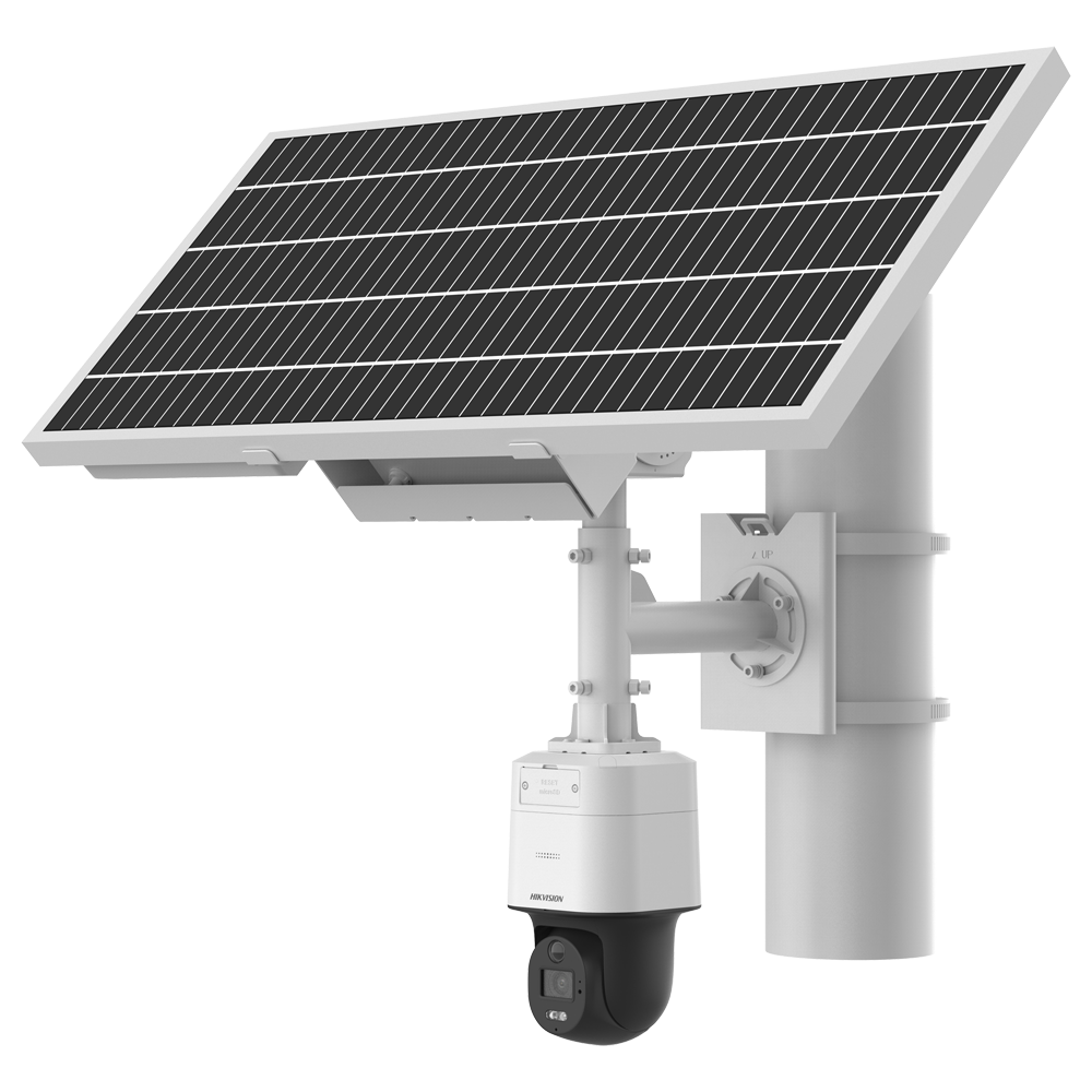 HIKVISION DS-2XS3Q47G1-LDH/4G/C18S40(4mm) - Cámara IP Solar PT 4G gama PRO - Resolución 4 Mpx (2688x1520) - Lente 4 mm | ColorVu: imagen a color 24 horas - Incluye panel fotovoltaico para uso autónomo - 2 baterías de litio 8.4 Ah | Luz blanca 30 m - Imper