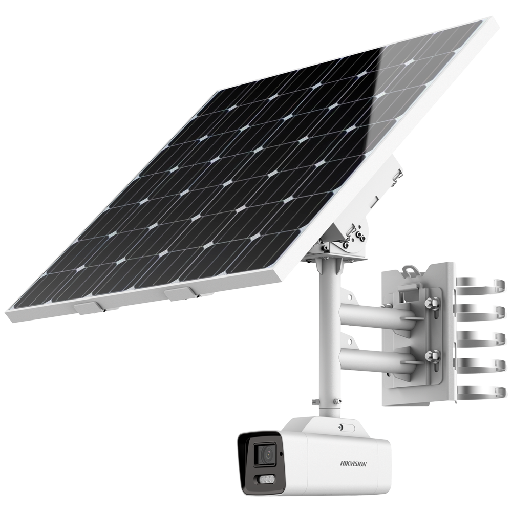 HIKVISION DS-2XS6A46G1/P-IZS/C36S80(2.8-12mm) - Cámara IP Solar Bullet 4G SOLUTIONS - Resolución 4 Mpx (2560x1440) - Lente varifocal 2.8~12 mm - Alarmas | Audio | MicroSD | IP66 - Incluye panel solar 80 W | Batería de litio - ANPR, detección de tráfico y