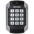 HIKVISION DS-K1104MK - Lector de acceso - Acceso por tarjeta MF y PIN - Indicador LED y acústico - Wiegand 26/34 | RS485 - Compatible con controladoras Hikvision - Apto para exterior IP65 | IK10