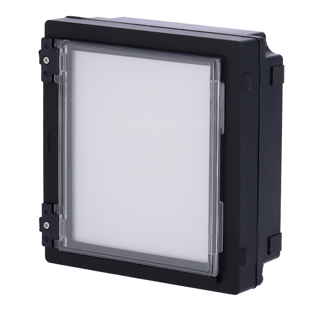 HIKVISION DS-KD-INFO - Módulo de extensión - Placa de directorio - Papel imprimible incluido - Retroiluminado automáticamente - Apto para exterior IP65 - Montaje modular - imagen 1