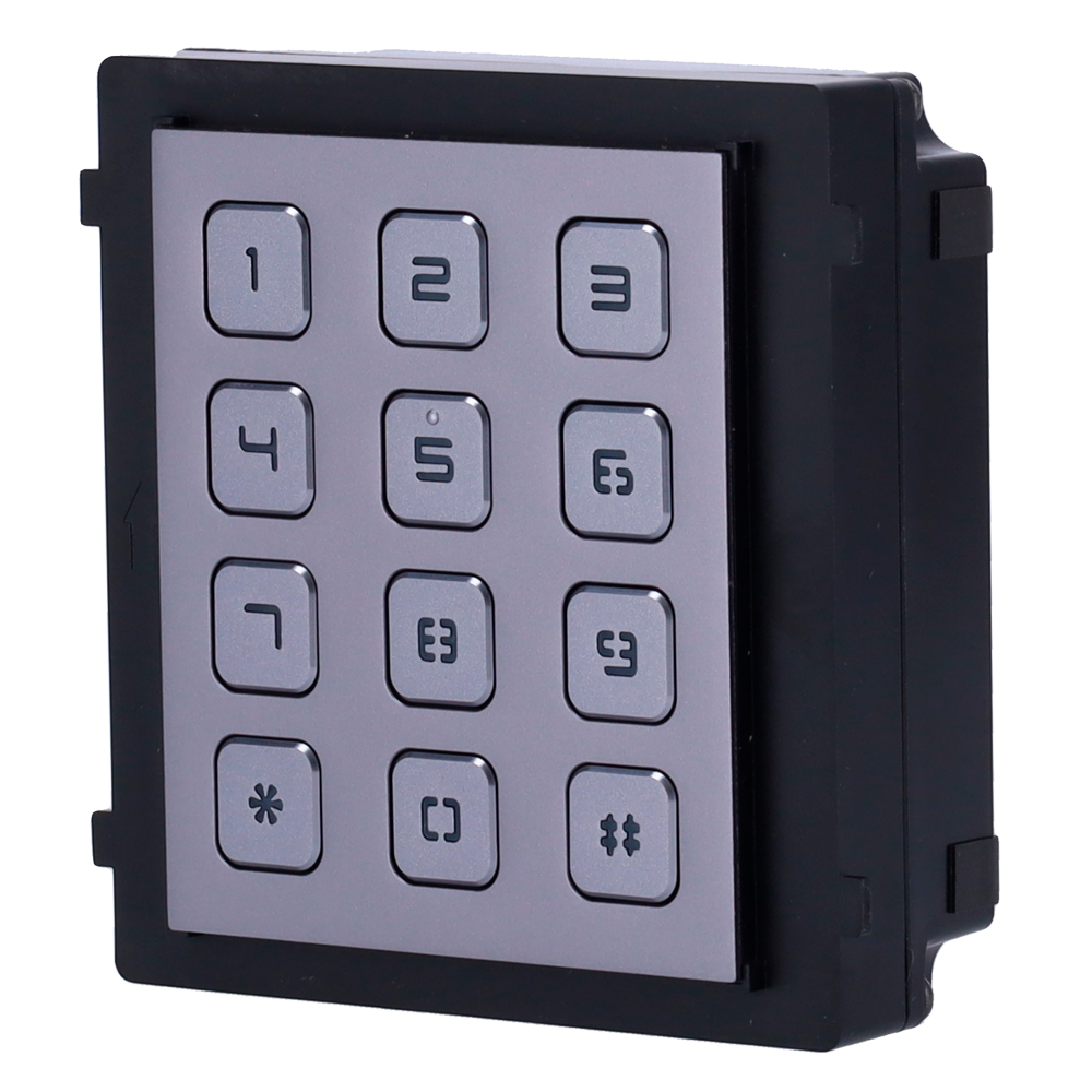 HIKVISION DS-KD-KP - Módulo de extensión - Llamada a diferentes monitores - Apertura con código de acceso - Iluminación LED del teclado - Apto para exterior IP65 - Montaje modular - imagen 1