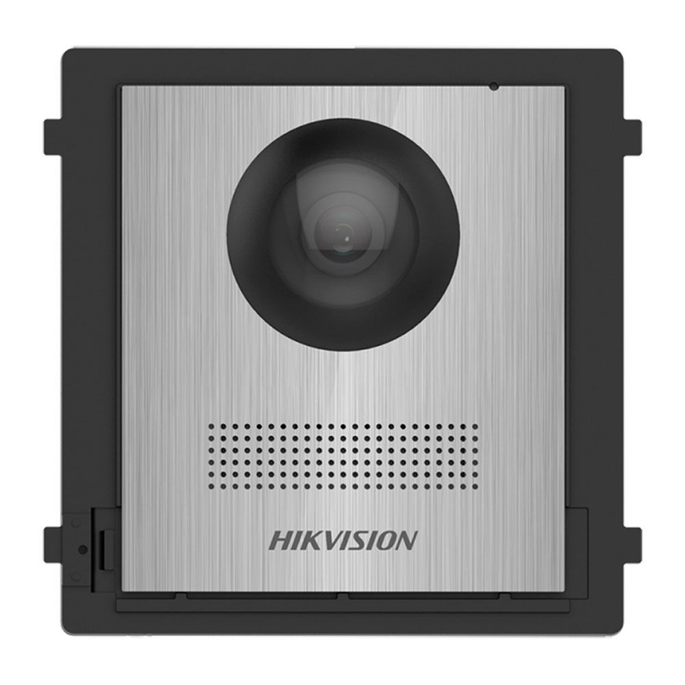 HIKVISION DS-KD8003-IME1(B)/NS - Videoportero IP de acero inoxidable - Cámara 2 Mpx | Sin botón - Audio bidireccional - App móvil a través de monitor - Apto para exterior IP65 - Montaje modular | PoE y salida DC12V