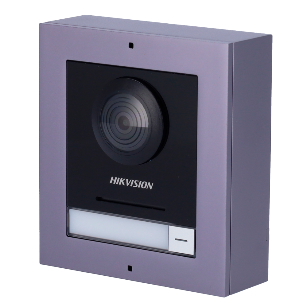 HIKVISION DS-KD8003-IME1(B)/Surface - Videoportero IP - Cámara 2 Mpx - Audio bidireccional - App móvil a través de monitor - Apto para exterior IP65 - Montaje modular superficie | PoE y salida DC12V