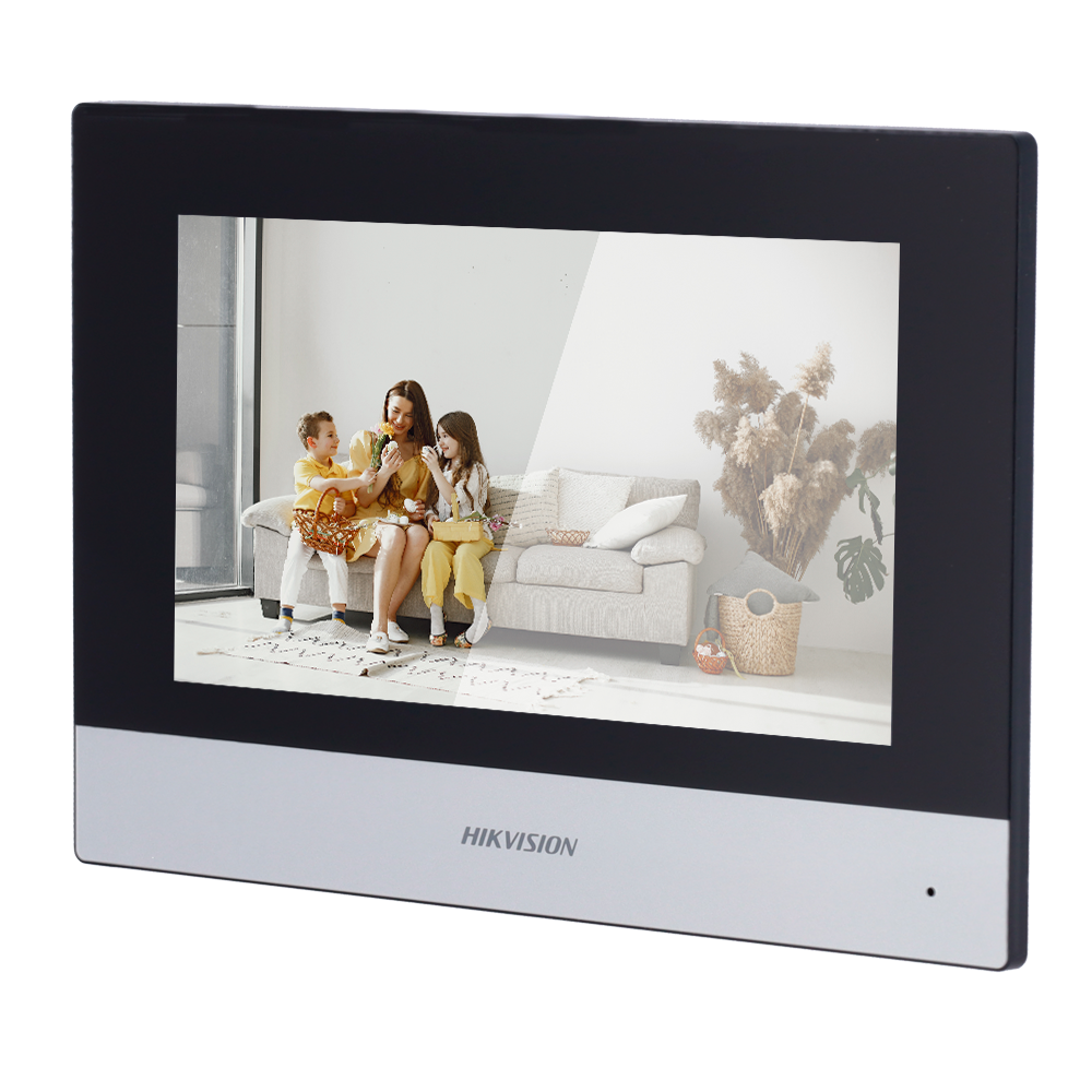 HIKVISION DS-KH6320-WTE1 - Monitor para videoportero - Pantalla táctil TFT 7" - Audio bidireccional - TCP/IP, WiFi, SIP | 2 salidas de relé - Ranura tarjeta microSD hasta 128 GB - Montaje en superficie - imagen 1