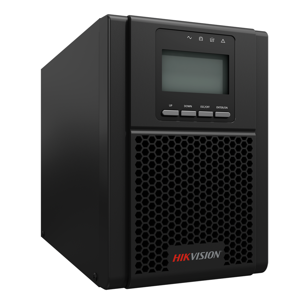 HIKVISION DS-UPS02K48-R/TS/IEC - SAI online doble conversión - Potencia 2000VA / 1800W - Entrada AC 176~264V / Salida AC 208~240V - 8 salidas SAI/UPS protegidas IEC - Tiempo de recarga 4h - 4 baterías de plomo-ácido selladas (incluidas)