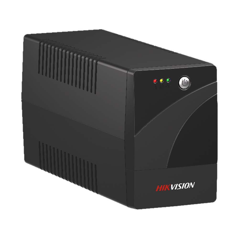 HIKVISION DS-UPS600-R/EU - SAI monofásico line-interactive - Potencia 600VA / 360W - Entrada 162 - 290Vac / Salida 220 - 230Vac - 2x salidas SAI/UPS protegidas - Tiempo de recarga 4-6 h - Batería de plomo-ácido sellada (incluida)