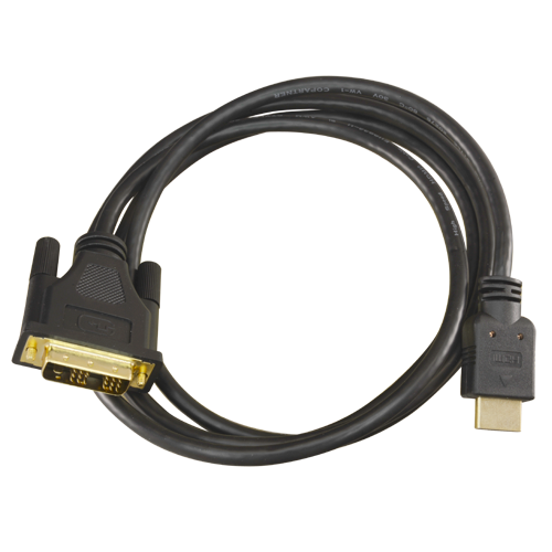 MARCA BLANCA DVI-HDMI-2 - Cable DVI a HDMI - Conector HDMI tipo A macho - Conector DVI macho - 1.8 m - Color negro - Conectores anticorrosión