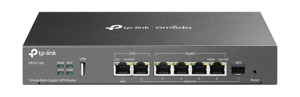 Imagen de TP-Link Router VPN Multi-Gigabit ER707-M2 2 Puertos 2.5G Balanceo de Carga