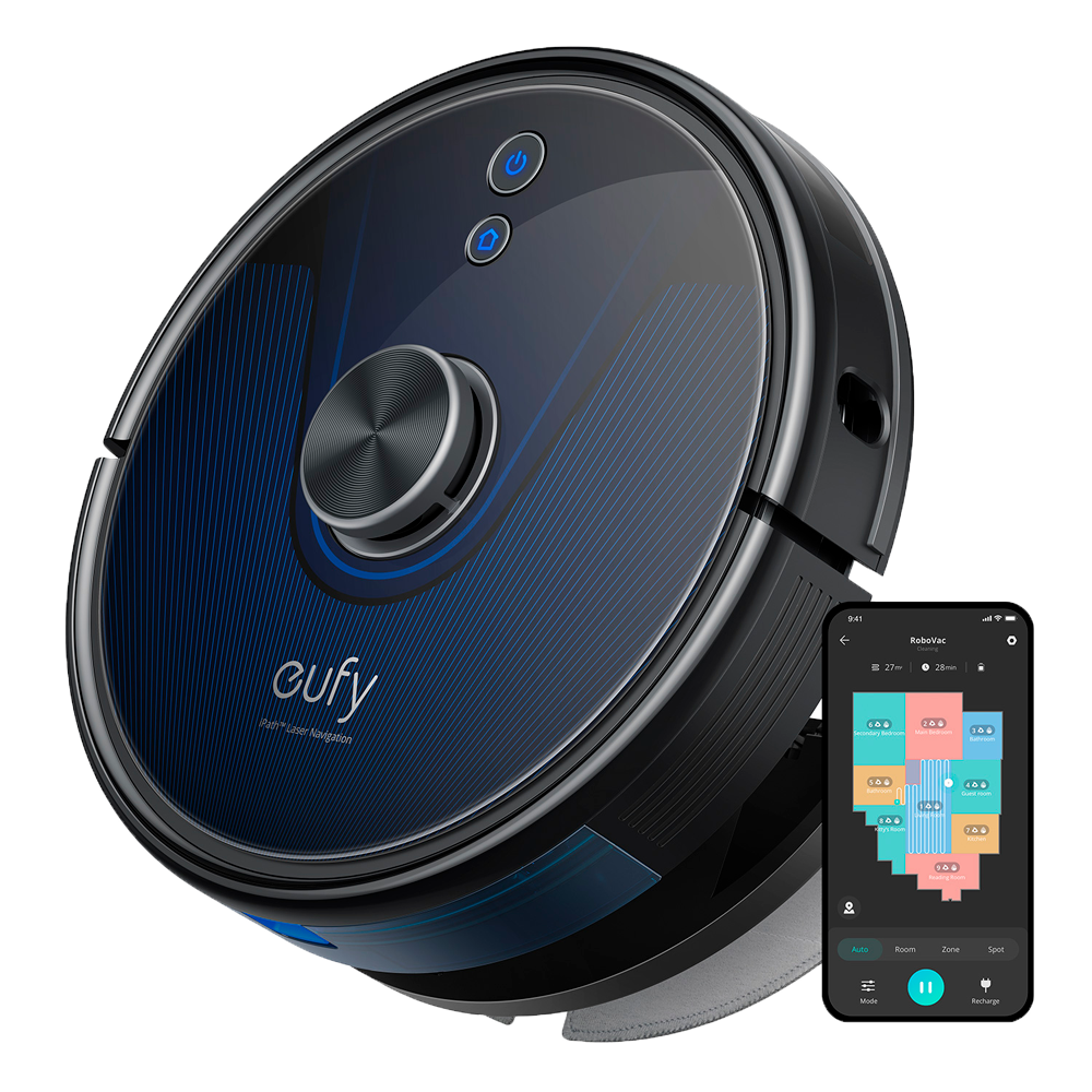 EUFY-CLEAN-ROBOVAC-L35-HYBRID - Robot Aspirador Eufy by Anker - Potencia máxima de 3200 Pa - Capacidad del depósito 330 ml Polvo, 200 ml Agua - Tecnología BoostIQ™️ / Navegación láser iPath - Mapas Varios Pisos - Compatible con Amazon Alexa y asistente Go - imagen 1