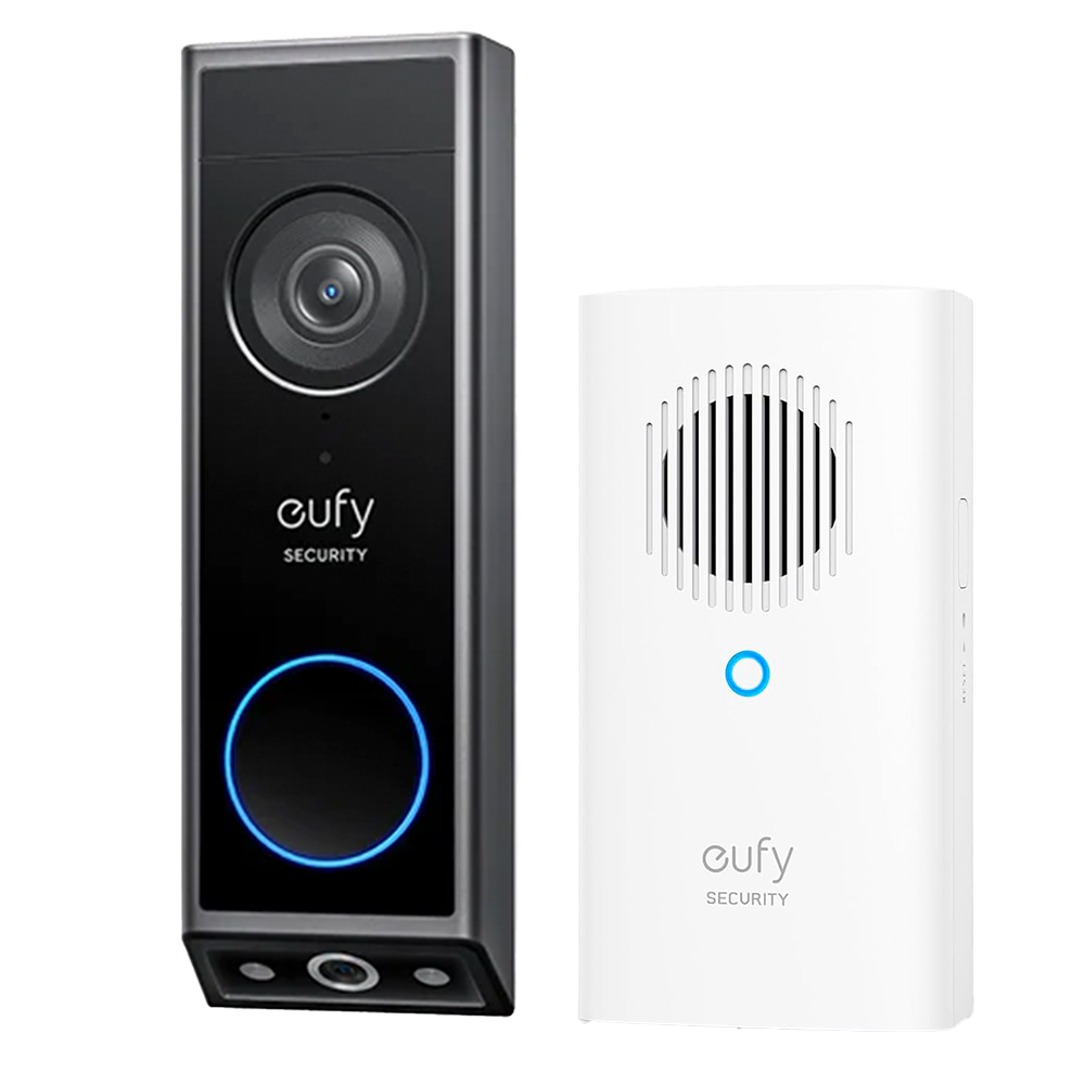 EUFY-DOORBELL-E340-KIT - Kit de Timbre Wifi doble cámara Eufy by Anker - Resolución 2K - Detección de paquetes y reconocimiento facial - Hasta 120 días de bateria - Almacenamiento integrado 16 GB - Apta para exterior IP65 - imagen 1