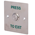 SAFIRE EXITBUTTON303 - Pulsador de liberación de puerta - Uso profesional - Testado 500.000 usos - NO/NC/COM | Empotrado o superficie - Medidas 86 (Al) x 86 (An) x 29 (Fo) mm - Fabricado en acero inoxidable - imagen 1