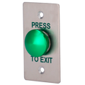 SAFIRE EXITBUTTON305-SLIM - Pulsador de liberación de puerta - Tipo semiesfera - Testado 500.000 usos - NO/COM | Empotrado o superficie - Medidas 86 (Al) x 50 (An) x 23 (Fo) mm - Fabricado en acero inoxidable - imagen 1
