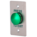 SAFIRE EXITBUTTON305-SLIM - Pulsador de liberación de puerta - Tipo semiesfera - Testado 500.000 usos - NO/COM | Empotrado o superficie - Medidas 86 (Al) x 50 (An) x 23 (Fo) mm - Fabricado en acero inoxidable - imagen 1