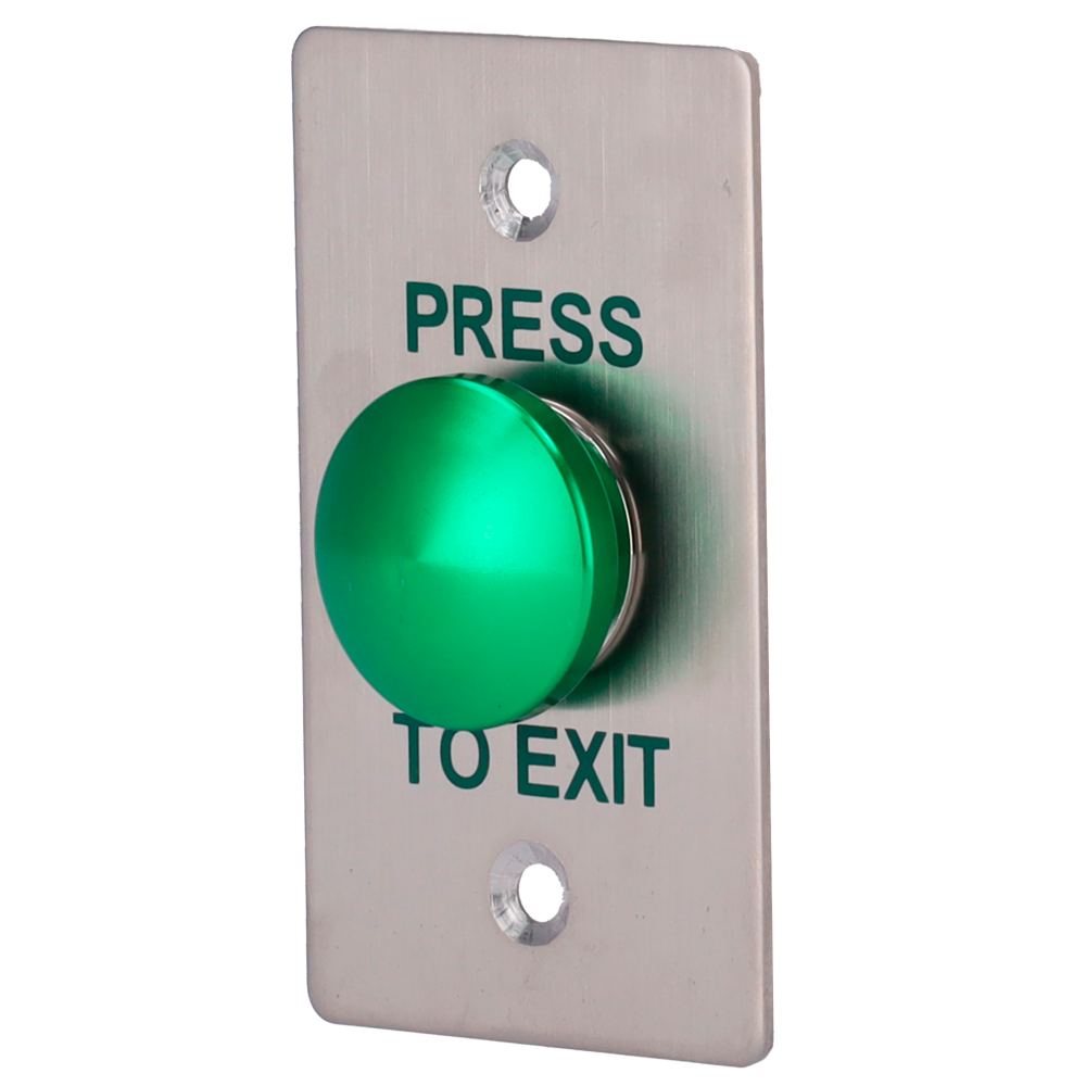 SAFIRE EXITBUTTON305-SLIM - Pulsador de liberación de puerta - Tipo semiesfera - Testado 500.000 usos - NO/COM | Empotrado o superficie - Medidas 86 (Al) x 50 (An) x 23 (Fo) mm - Fabricado en acero inoxidable - imagen 1
