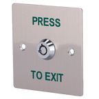 SAFIRE EXITBUTTON307 - Pulsador con llave - Uso profesional - Testado 500.000 usos - NO/NC/COM | Empotrado o superficie - Medidas 86 (Al) x 86 (An) x 29 (Fo) mm - Fabricado en acero inoxidable - imagen 1