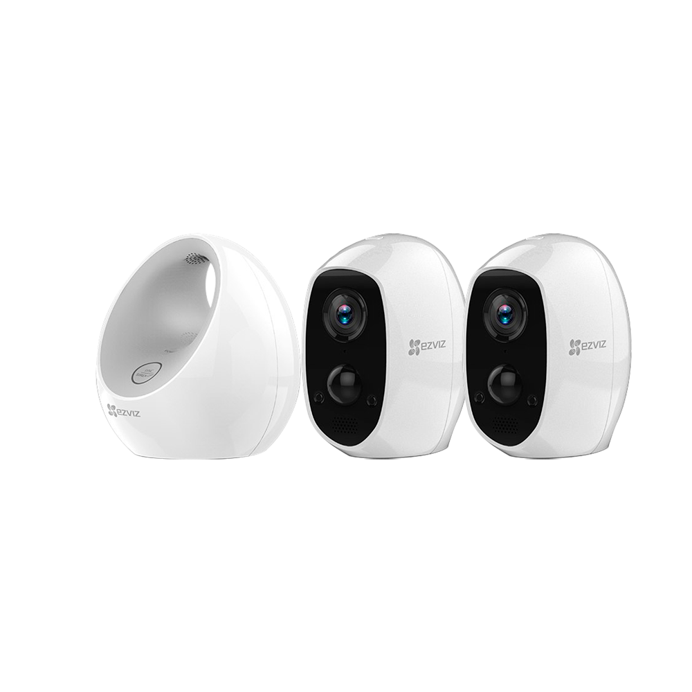 EZVIZ EZ-CS-W2D-B2 - Kit Duo Pack Ezviz - Base + 2 Cámaras C3A - Soporta hasta 6 cámaras - Alarga la autonomía - Sirena integrada 100dB - App Ezviz y conexión P2P - imagen 1