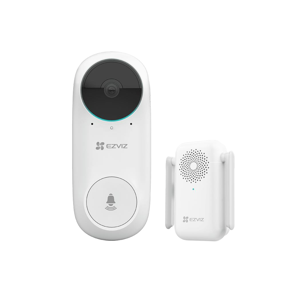 EZVIZ EZ-DB2C-KIT - Videotimbre WiFi IP Ezviz - Cámara 2Mpx / Visión 160º - Audio / Timbre interior incluido - Detección PIR de humanos - Monitorización a través de app - App Ezviz y conexión P2P - imagen 1
