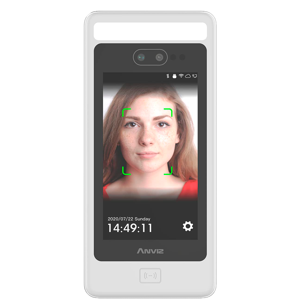 ANVIZ FACEDEEP5 - Control de acceso y presencia IP65 - Facial, tarjeta EM/MF y PIN - 50.000 usuarios | 100.000 registros - TCP/IP, WiFi, USB y Wiegand - 5" TFT táctil | Controladora integrada - CrossChex Standard / Cloud