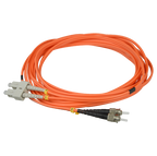 MARCA BLANCA FB-SCST-DXMM-5 - Cable de fibra - Dúplex - Multimodo - Conector SC a ST - 5 metros - Color naranja - imagen 1