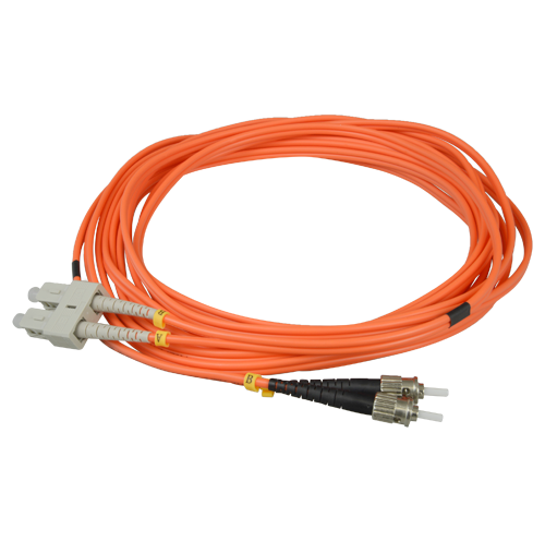 MARCA BLANCA FB-SCST-DXMM-5 - Cable de fibra - Dúplex - Multimodo - Conector SC a ST - 5 metros - Color naranja - imagen 1
