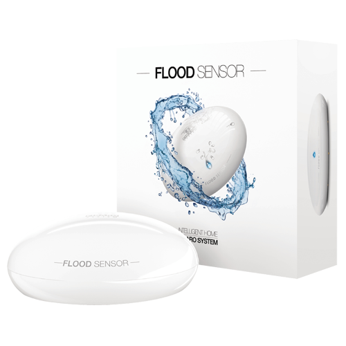 FIBARO FGBHFS-101 - Detector de inundación - Inalámbrico / Bluetooth - Compatible con Apple HomeKit - Antena interna - Contacto NC para Sistema de Alarma - DC12V o 1 pila CR123A 3.0 V - imagen 1