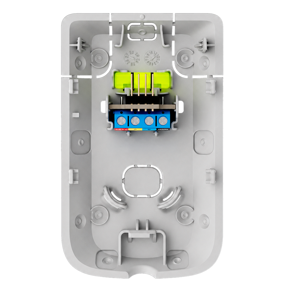 AJAX FIBRA-BRACKETMP-G3-W - Soporte detector movimiento cableado - Grado 3 - Compatible con: FIBRA-MOTIONPROTECT-G3-W y - FIBRA-MOTIONPROTECTPLUS-G3-W - Incluye terminales de conexión - Plástico ABS - Color blanco - imagen 1