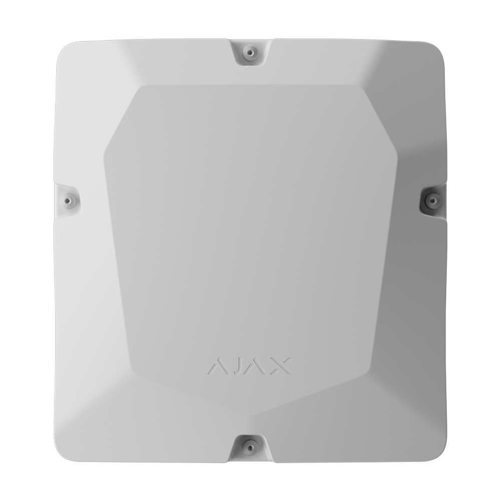 AJAX FIBRA-CASE-D430-W - Carcasa - Certificado Grado 3 - Carcasa con 8 ranuras para módulos Fibra - Compatible con los dispositivos Fibra: - LineProtect, LineSplit, MultiRelay y LineSupply - Espacio para 2 baterías de hasta 18 Ah - Protección antisabotaje - imagen 1