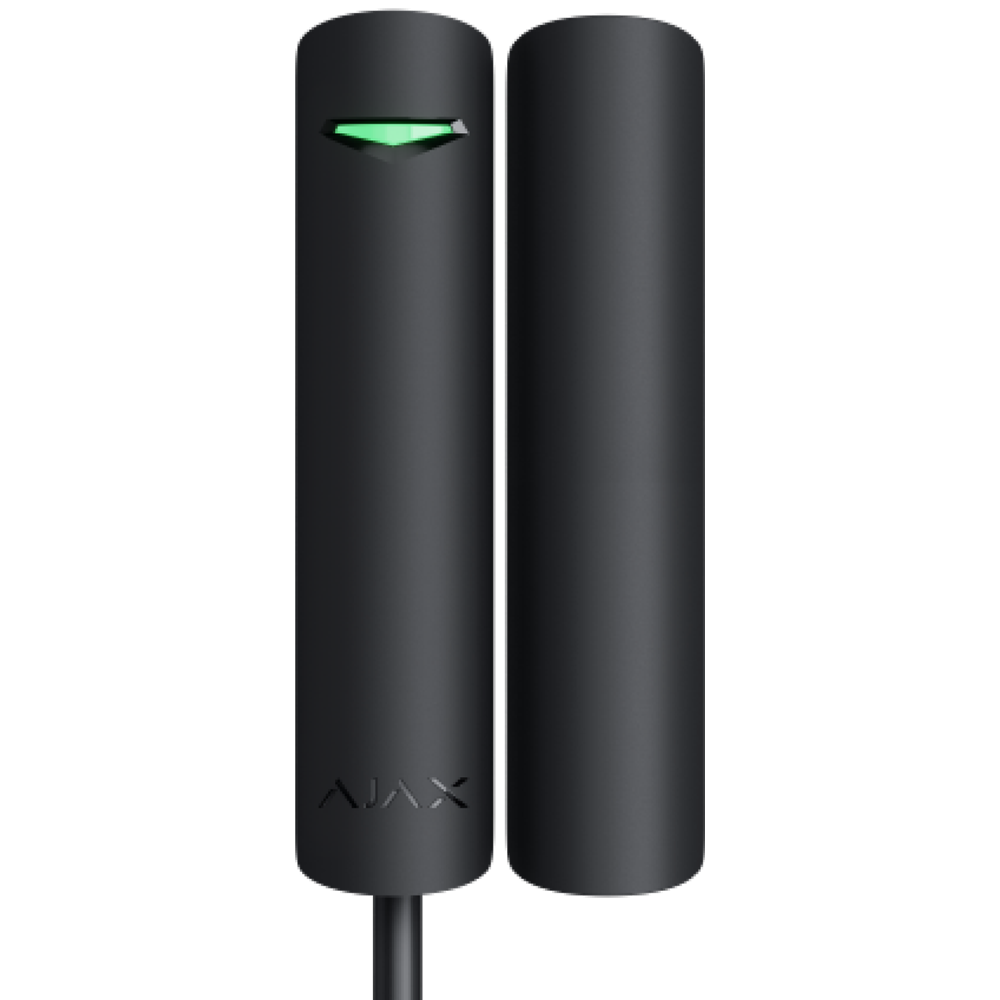 AJAX FIBRA-DOORPROTECT-B-NF - Contacto magnético - Certificado NFA2P y grado 2 - Protocolo cableado Fibra - Soporte adaptado para fácil instalación - Tornillo de fijación inferior - Entrada auxiliar / Tamper antisabotaje - 2 relés reed: instalación de imá - imagen 1