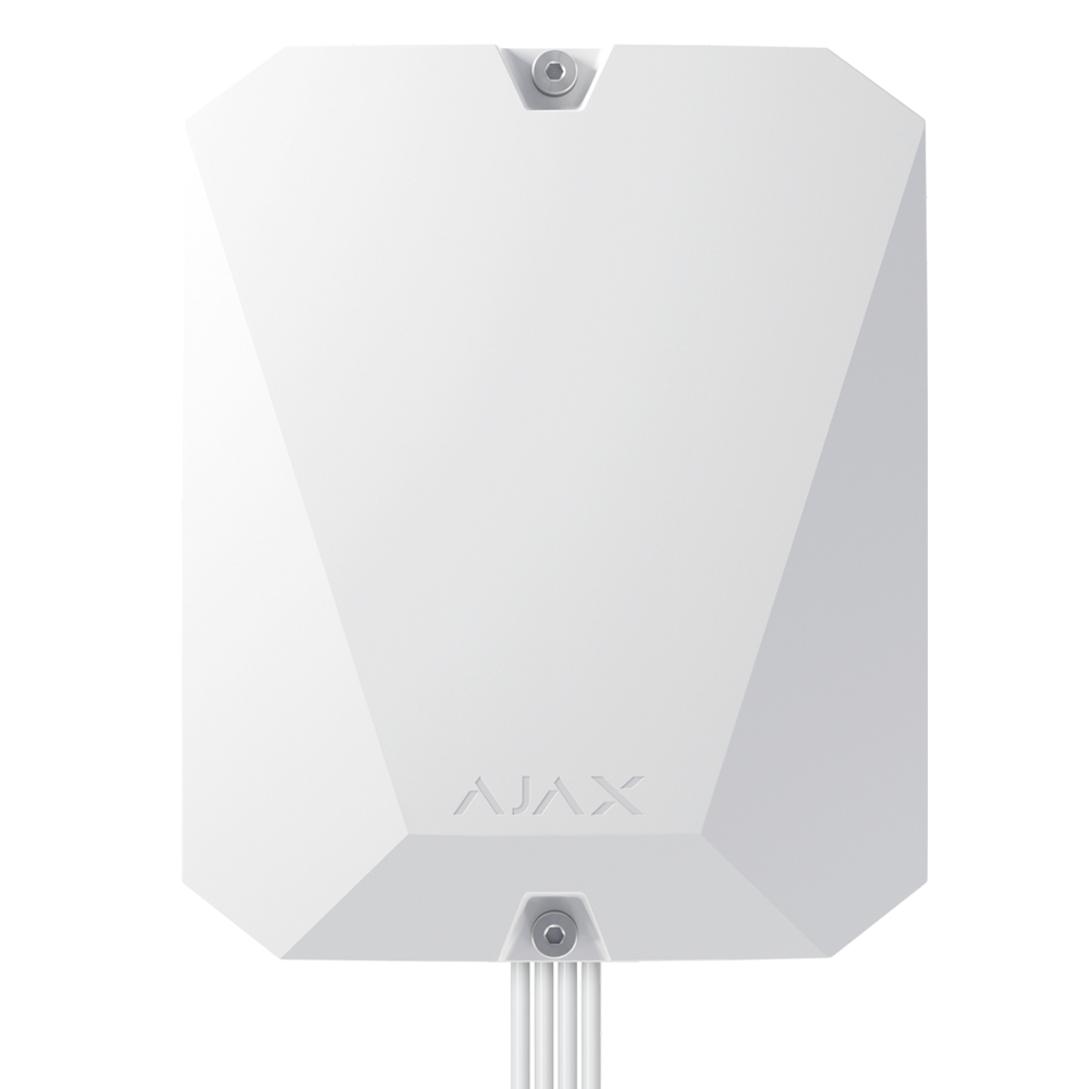 AJAX FIBRA-HUBHYBRID-W-NF - Central de alarma - Certificado NFA2P y Grado 3 - Protocolos Jeweller, Wings y Fibra - Comunicación Ethernet y dual SIM GPRS - Hasta 9 grupos de armado - 8 líneas de bus independientes - App Móvil y Software PC (hasta 50 usuari - imagen 1