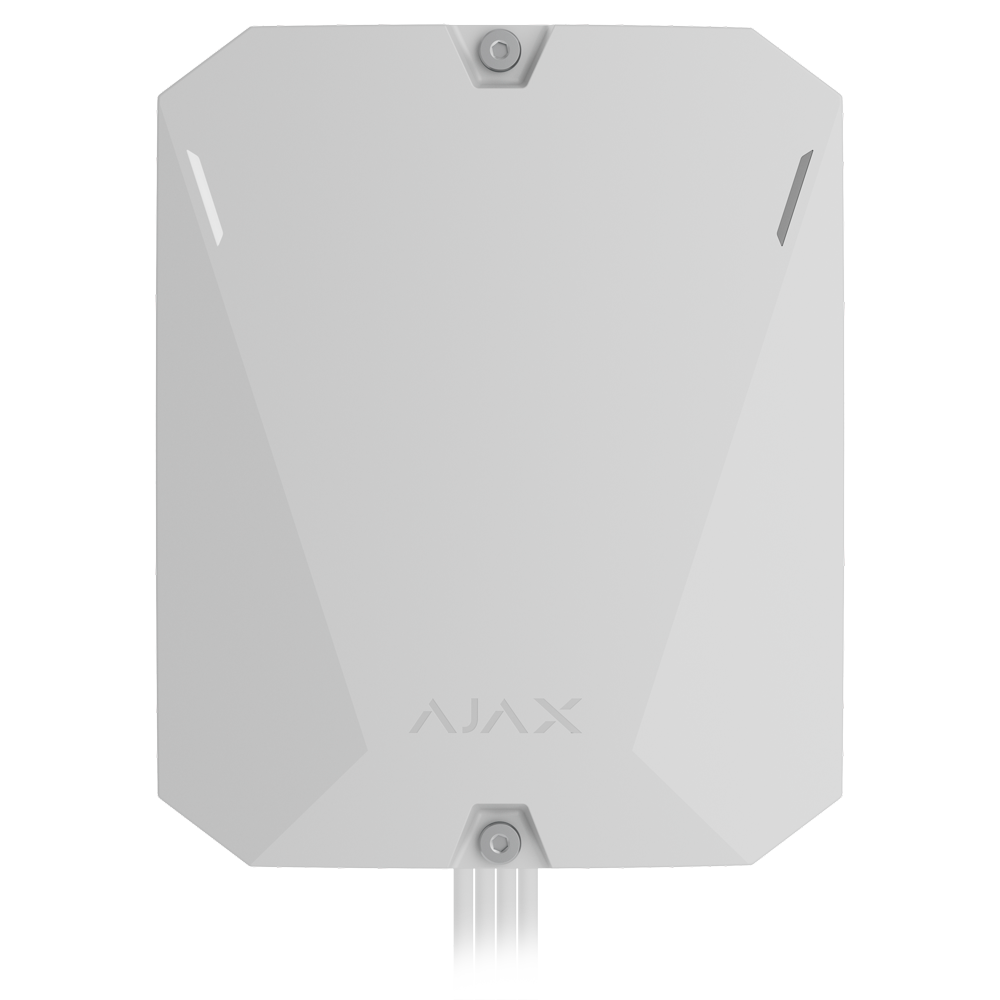 AJAX FIBRA-HUBHYBRID2-W - Central de alarma - Grado 3 - Inalámbrica: Superior Jeweller y TurboWings - Cableada: Fibra - Comunicación Ethernet y dual SIM 4G(LTE)/3G/2G - Hasta 250 dispositivos inalámbricos y cableados - 200 usuarios y 25 grupos de armado - imagen 1