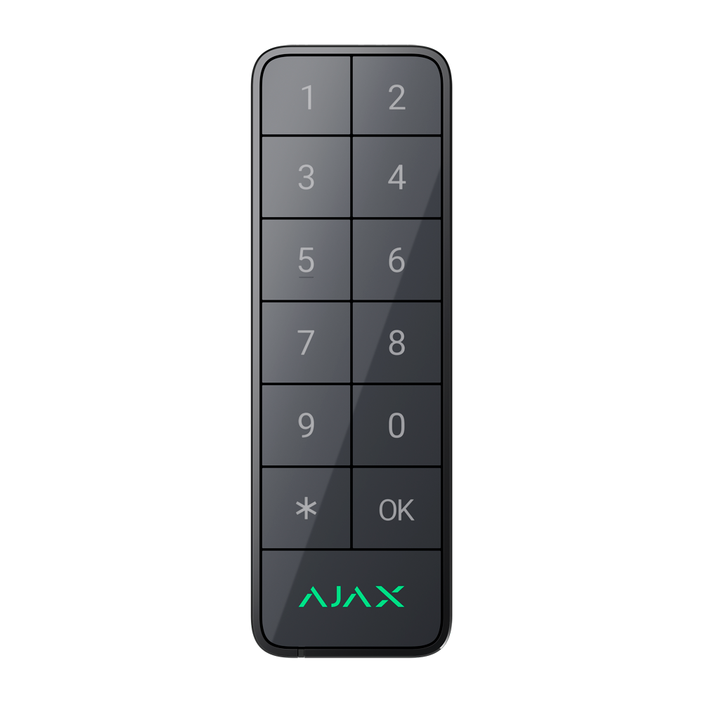 AJAX FIBRA-KEYPADOUTDOOR-GRA - Teclado para exterior IP66/IK08 con lector RFID - Armado/desarmado total o por grupos - Autenticación: códigos, lector RFID o Bluetooth - Indicación sonora y LED - Control de los escenarios de automatización - Certificado gr - imagen 1