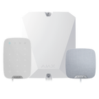 AJAX FIBRA-KIT1-PRO-2G-W - Kit de alarma profesional - Certificado Grado 3 - Comunicación Ethernet y dual SIM 2G - Protocolos Jeweller, Wings y Fibra - Incluye: panel híbrido, teclado, sirena interior - imagen 1