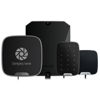 AJAX FIBRA-KIT2-PRO-4G-B - Kit de alarma profesional - Certificado Grado 3 - Comunicación Ethernet y dual SIM 4G - Protocolos Jeweller, Wings y Fibra - Incluye: panel híbrido, teclado, - sirena interior, sirena exterior personalizable - imagen 1