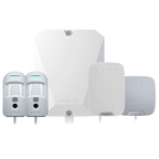 AJAX FIBRA-KIT3-PRO-2G-W - Kit de alarma profesional - Certificado Grado 2 - Comunicación Ethernet y dual SIM 2G - Protocolos Jeweller, Wings y Fibra - Incluye: panel híbrido, teclado, - sirena de interior y 2 PIRCAMs - imagen 1
