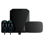 AJAX FIBRA-KIT5-PRO-2G-B - Kit de alarma profesional - Certificado Grado 2 - Comunicación Ethernet y dual SIM 2G - Protocolos Jeweller, Wings y Fibra - Incluye: panel híbrido, 2 PIRCAMs cableados, - teclado con lector RFID y sirena inalámbrico - imagen 1