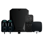 AJAX FIBRA-KIT6-PRO-4G-B - Kit de alarma profesional - Certificado Grado 2 - Comunicación Ethernet y dual SIM 4G - Protocolos Jeweller, Wings y Fibra - Incluye: panel híbrido, 2 PIRCAMs cableados, - sirena de interior y teclado de pantalla táctil - imagen 1