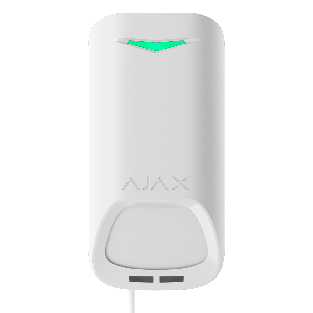 AJAX FIBRA-MOTIONPROTECTPLUS-G3-W - Detector PIR doble tecnología - Grado 3 - PIR y microondas banda K - Protocolo Fibra (cableado) - Antimasking / Detección 15 m (H: 90°) - Zona ciega reducida: detección a 0.5 m - 3 tampers antisabotaje - imagen 1