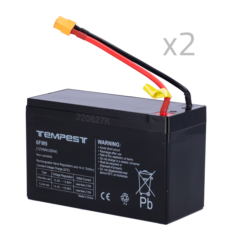 URFOG FPUBBY - Batería para TEMPEST-BAT300 URFOG - 12V / 9Ah - Conectores especiales - Recambio sencillo - Incluye 2 baterías - imagen 1